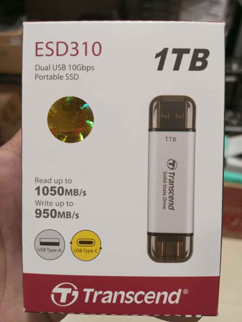 SSD EKSTERNAL 1TB TRANSCEND SSD PORTABLE TRANSCEND 1TB ESD310C