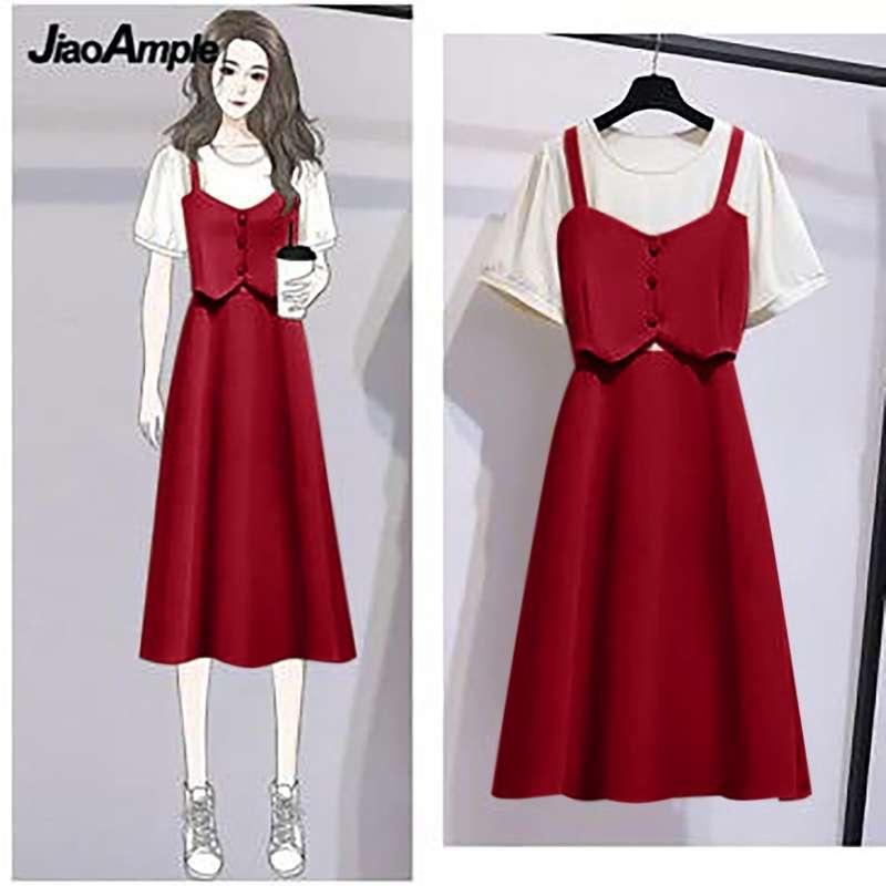 FEMMESHOPA DRESS KEKINIAN DRESS NATAL DRESS MURAH DRESS JUMBO FN DRESS VESTY