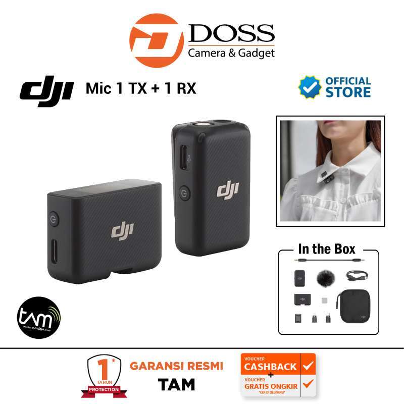 Promo DJI Mic (1 TX + 1 RX) (FCC) Compact Digital Wireless Microphone  System/Recorder for Camera & Smartphone Diskon 27% di Seller Doss Official  Store - DOSS - Kota Jakarta Selatan