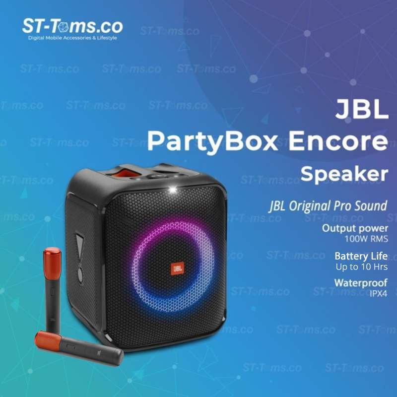 Jual JBL PartyBox Encore Dual Microphone 100W Sound Builtin Dynamic