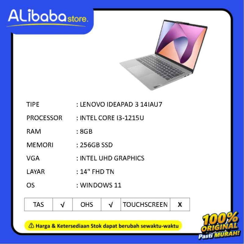 Lenovo Ideapad Slim 14ITL6 I3 1115G4 8GB 512GB SSD 14