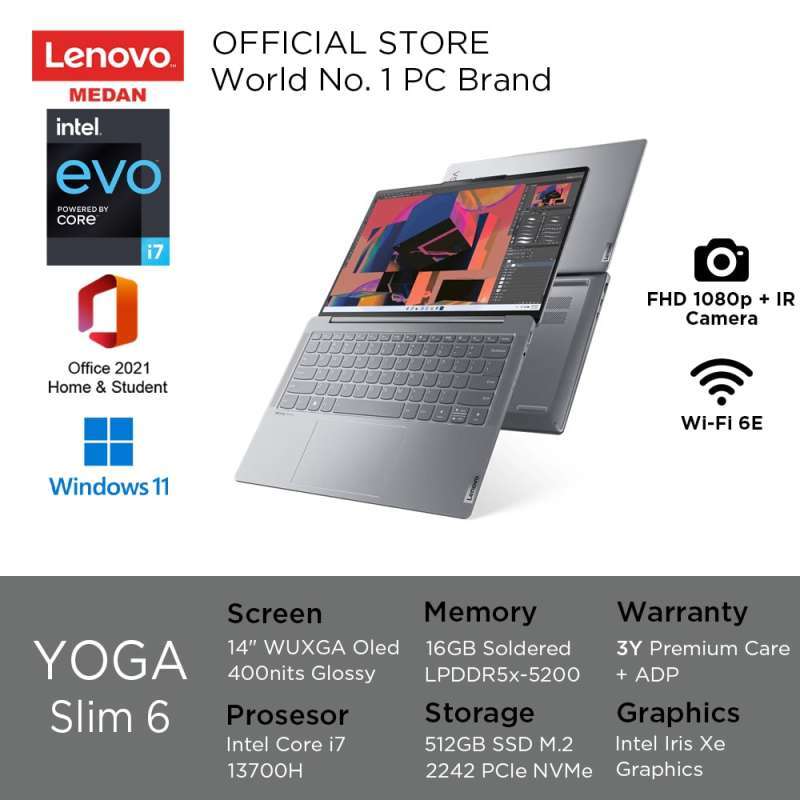Laptop LENOVO Yoga Pro 7 14IRH8, Intel Core i5-13500H pana la 4.7GHz