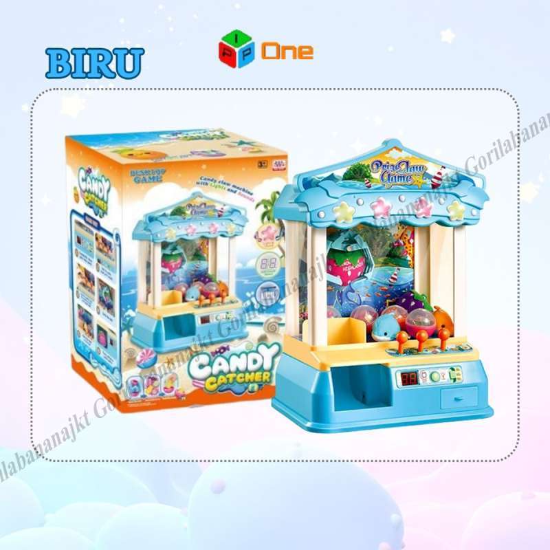 Jual Mainan Anak Mesin Capit Candy Catcher Claw Machine Musik dan
