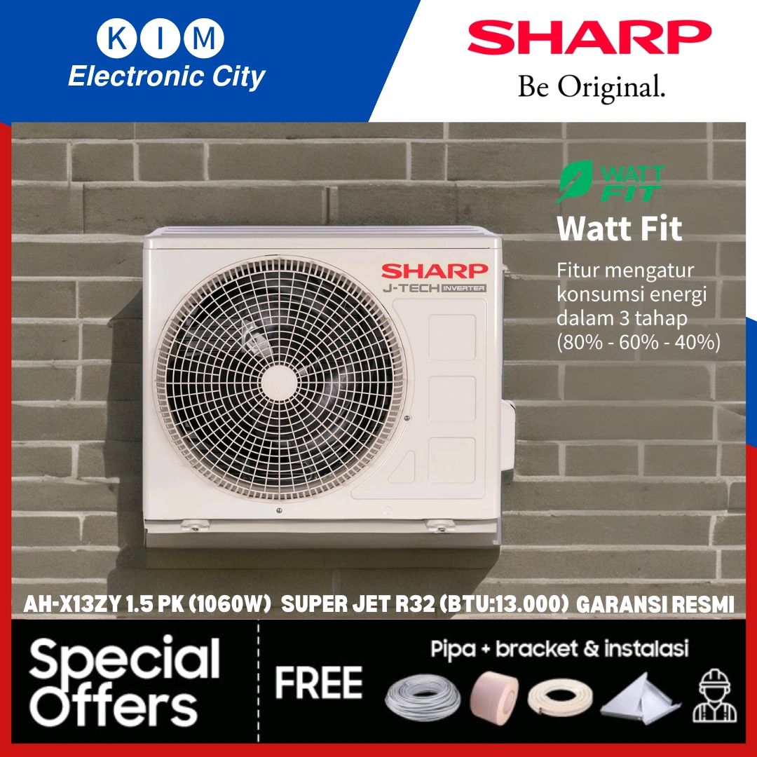 Jual Ac Sharp Inverter Ah-x13zy [1.5 Pk 1060w] Thailand J-tech Inverter ...