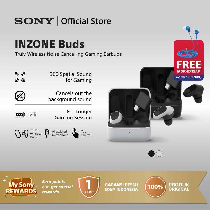 Promo Sony Inzone Buds Gaming Truly Wireless Tws - Black Diskon 9% Di ...