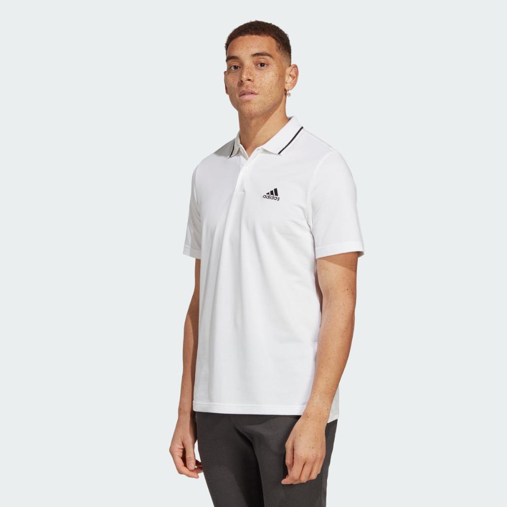 adidas Men Polo Shirt Pique Small Logo Essentials Baju Polo Pria IC9315