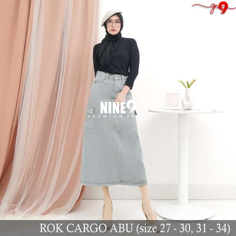 Jual Goodno.9 || Rok Cargo Cewek Wanita Skirt Rok Cargo Panjang Non ...