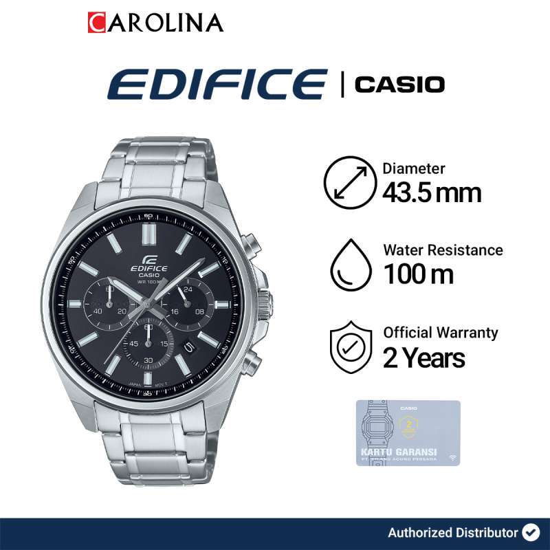 Edifice Chronograph Casio Edifice Silver Watch Jam Tangan Pria