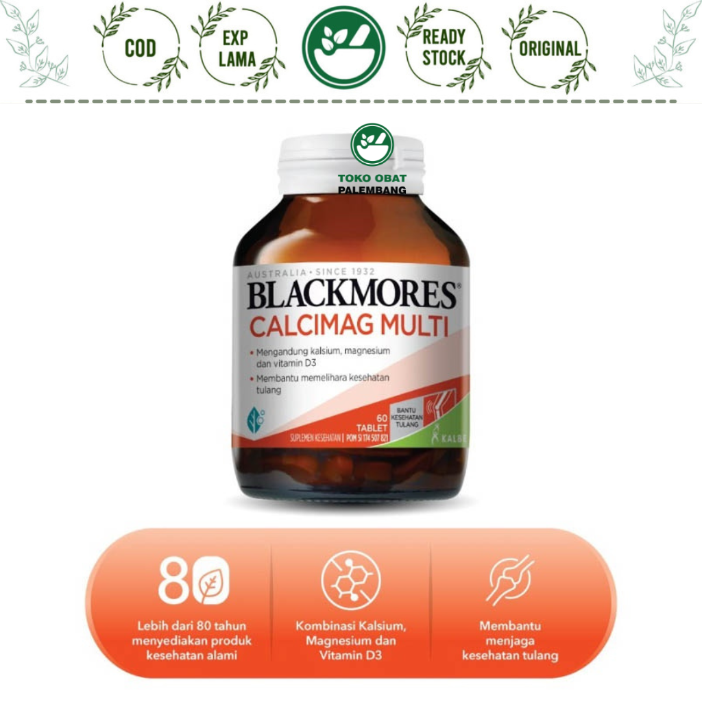 Jual Blackmores Calcimag Multi 60 Tablet Black Mores Calcium Magnesium ...