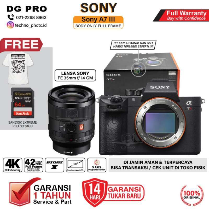 Sony Alpha A7R IIIA FE 35MM GM A7RM3A Camera Mirrorless