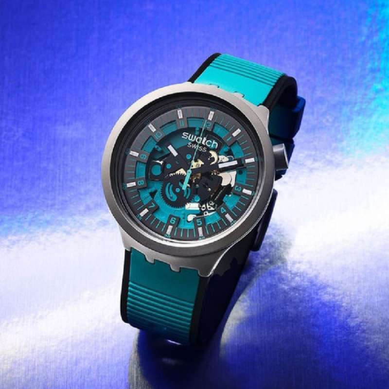 Promo Swatch Sb07s111 Mint Trim Irony Jam Tangan Pria Analog