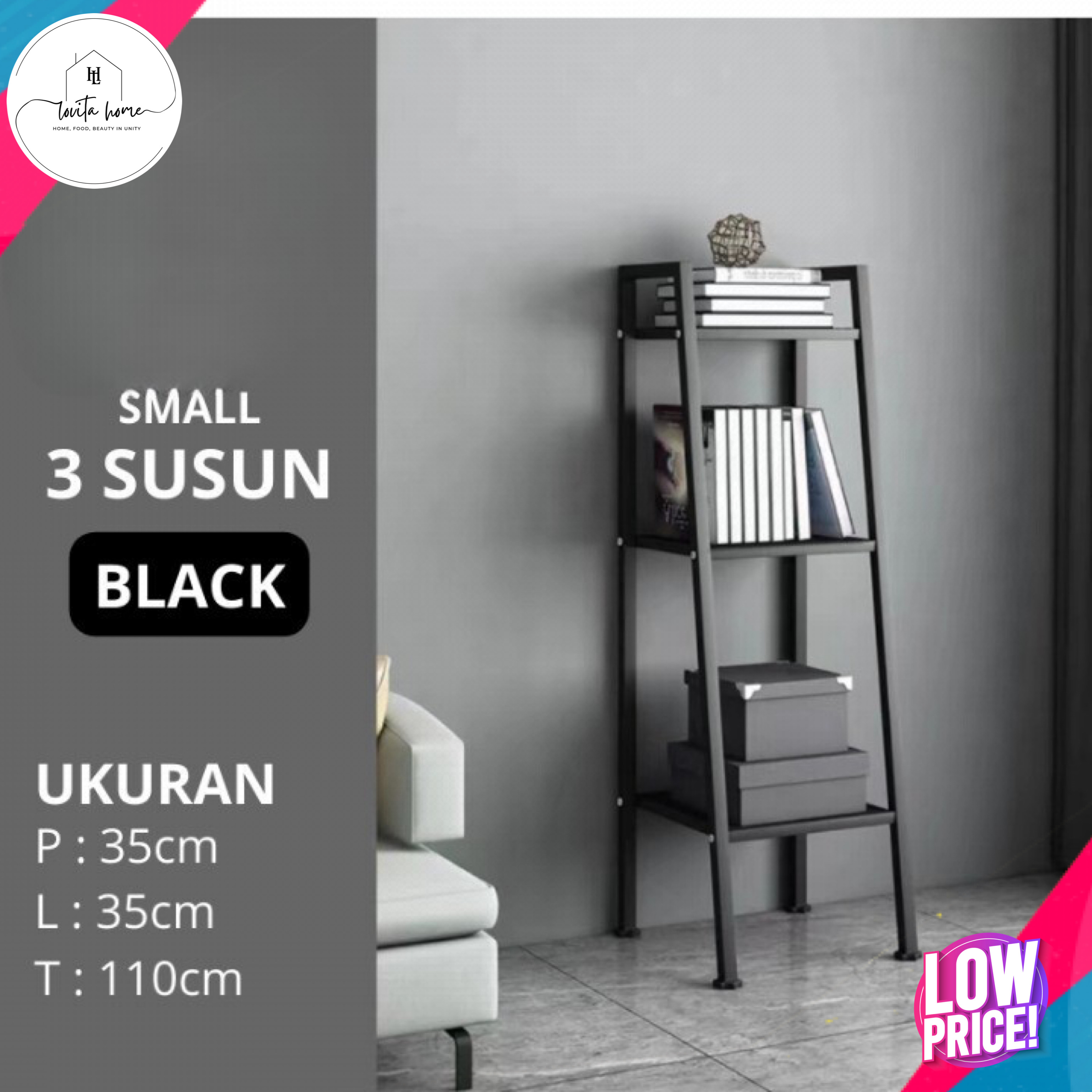 Jual Rak Besi Estetik / Rak Ruang Tamu Estetik / Rak Serbaguna Estetik