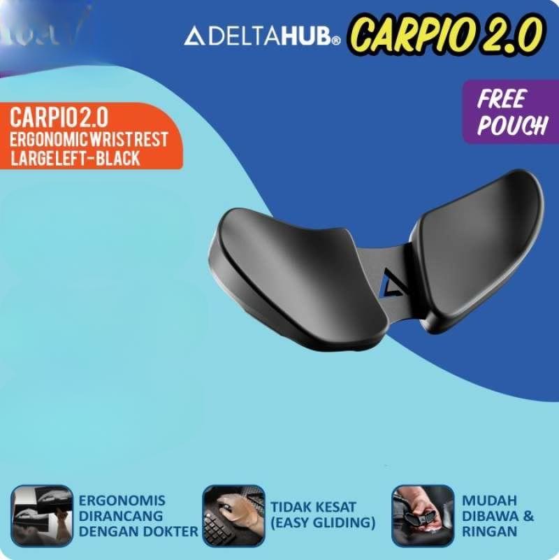 Promo DeltaHub Mouse Pad Carpio 2 Large Left Black Ergonomic Gaming