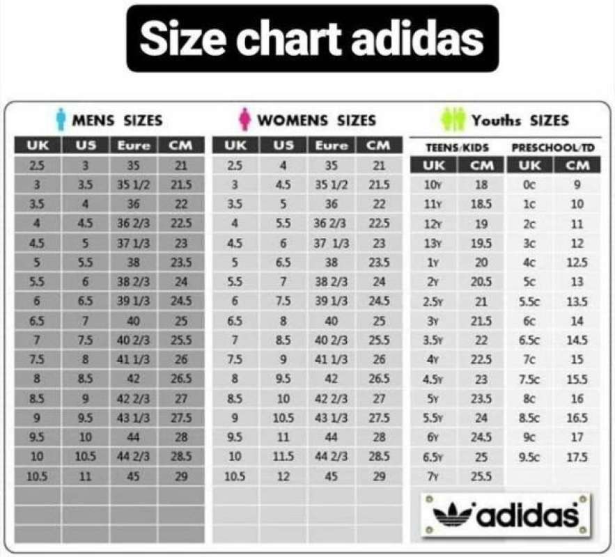 Adidas nite jogger size chart hot sale