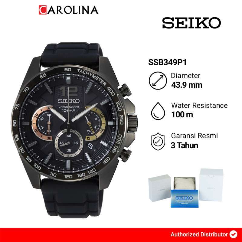 Promo Jam Tangan Pria Seiko Chronograph Ssb349p1 Neo Sport Black