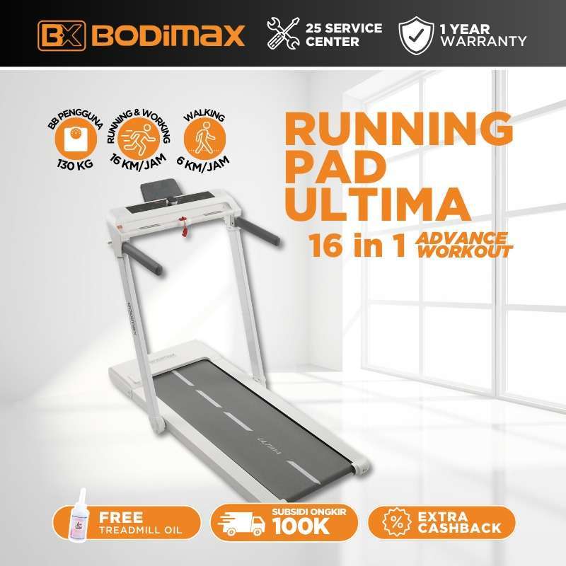 Promo Bodimax Running Pad Ultima Folding Treadmill Gym Alat Olahraga Fitness Diskon 4 Di Seller Bodimax Official Store Jatinegara Kota Jakarta Timur Blibli
