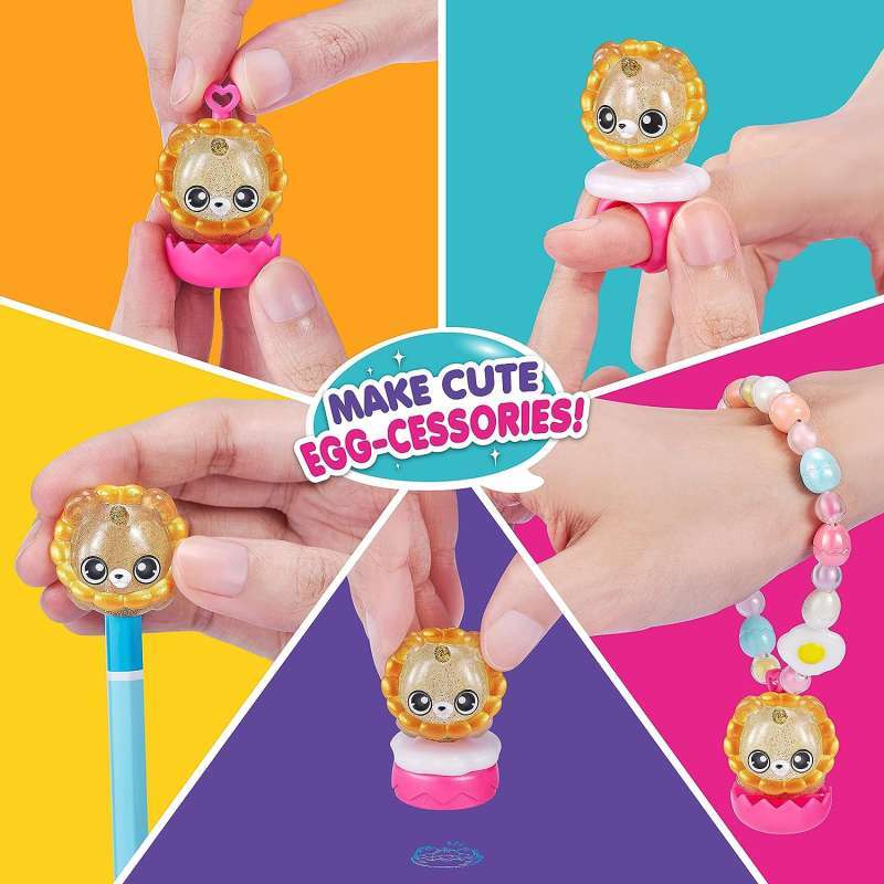 Rainbocorns Eggzania Surprise Mania Trixie the Kitten - Collectible Plush - Over 20 Surprises Inside, 28 cm, Cuddly Plush Stuffed Toy, Rings, Bracelets, Stickers, Portable