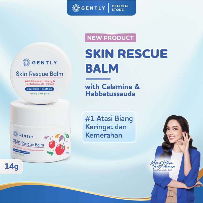 Jual Gently Skin Rescue Balm With Calamine, Cherry & Habbatussauda
