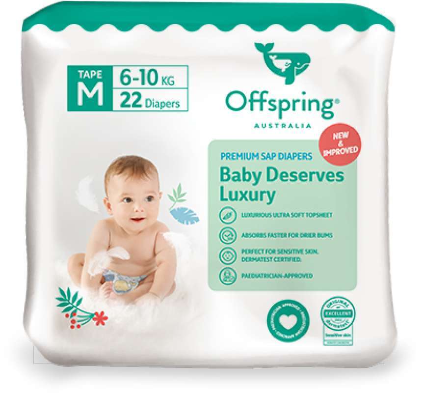 Promo Offspring Popok Bayi Diaper SAP Bebas Klorin Small pack Perekat