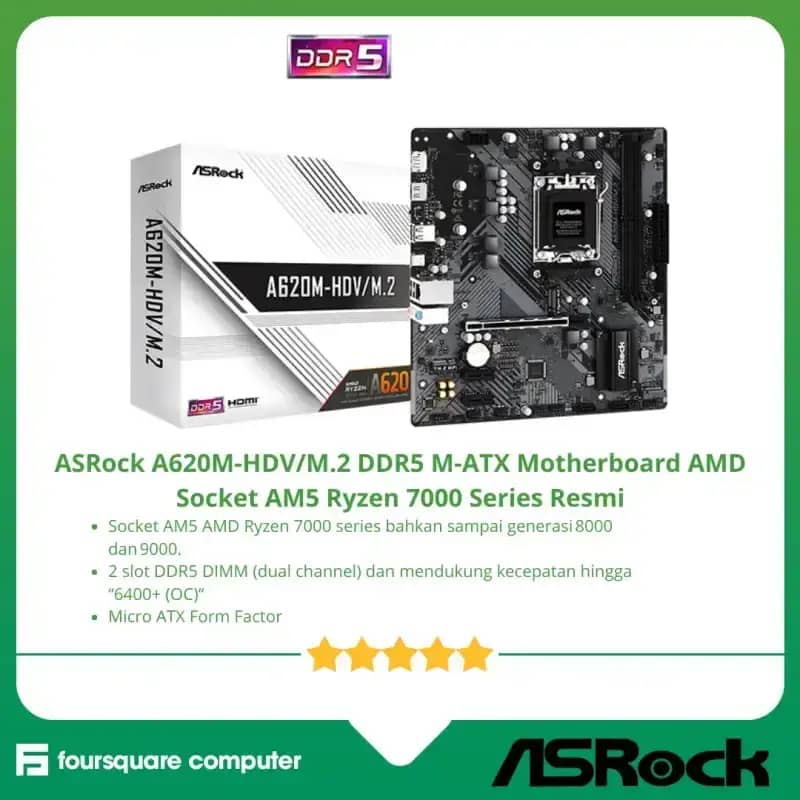 Jual Asrock Ddr5 M-atx Motherboard Amd Socket Am5