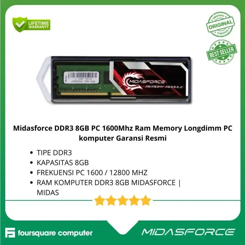 Daftar Harga RAM Midas 🔥 Original & Spesifikasi Lengkap Juli 2026