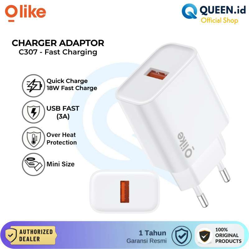 Olike C307 Charger Adaptor USB 18W 3A Fast Charging Quick Charge