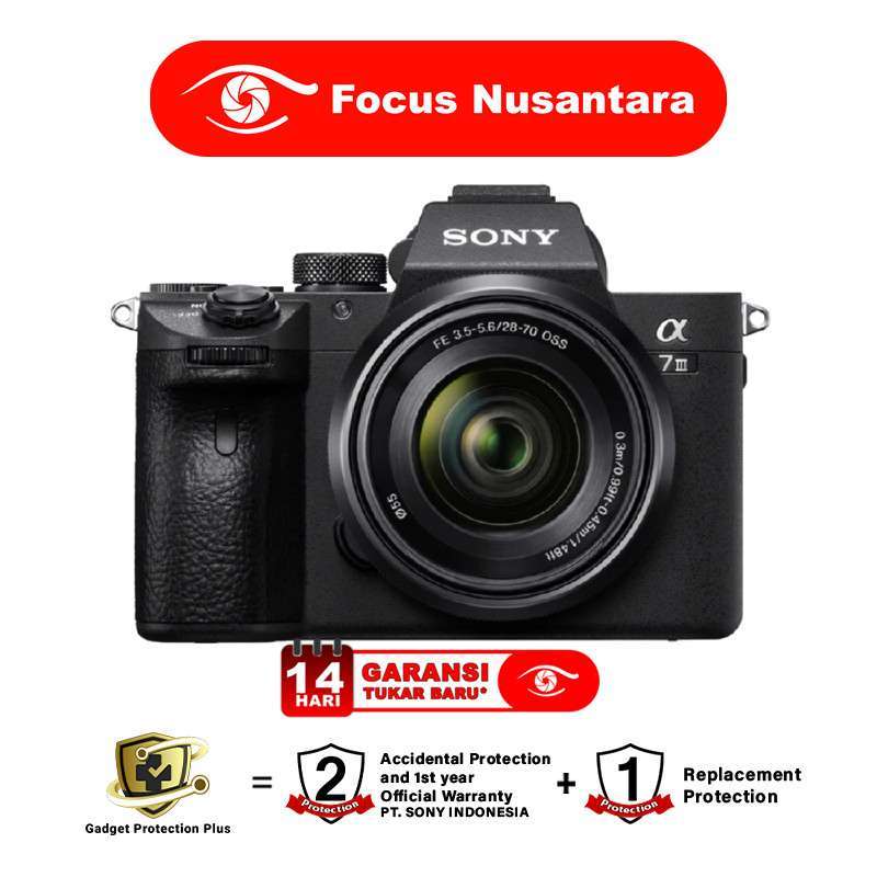 FOCUS NUSANTARA SONY Alpha A7 III kit FE 28-70mm OSS  Black/Hitam