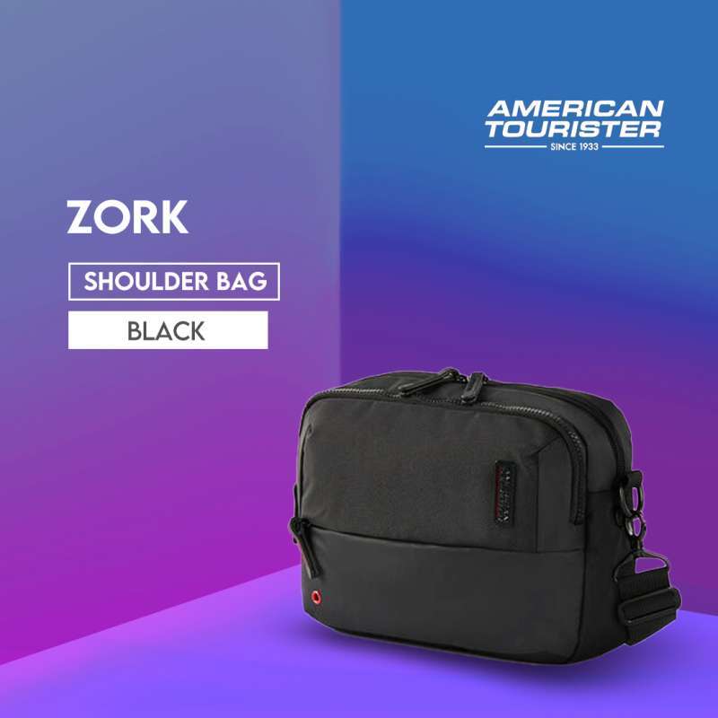 Jual American Tourister Zork Hz Shoulder Bag As Black Di Seller