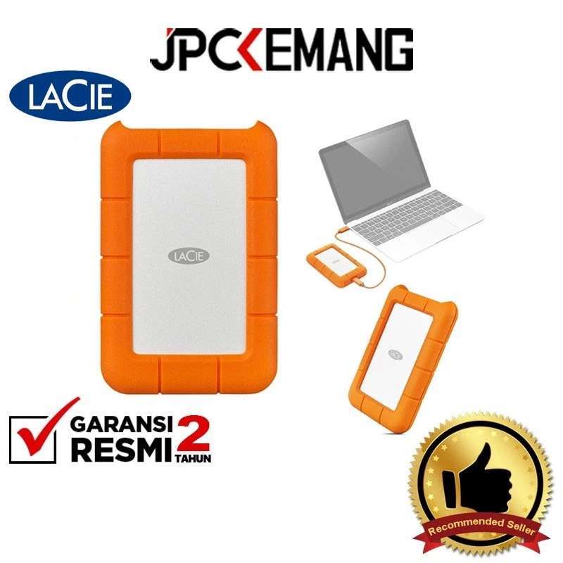 JPC KEMANG Lacie Rugged STFR2000800 USB-C [2 TB] Hard Disk External GARANSI  RESMI