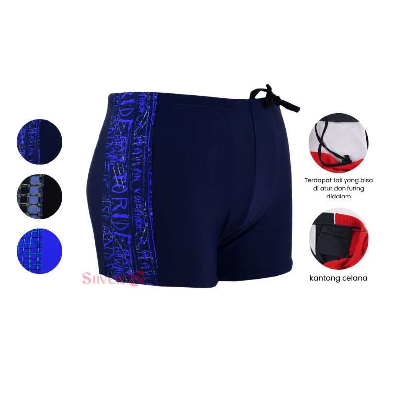 Promo Silver Celana Renang Pria Bawahan Renang Dewasa Motif