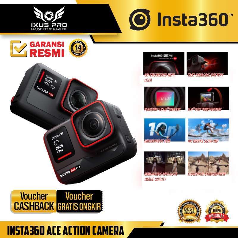 Insta360 Ace Pro Action Camera 8K Video 4K 120 FPS 10M Waterproof FlowState  Stabilization Insta 360 ONE ACE Sports Camera