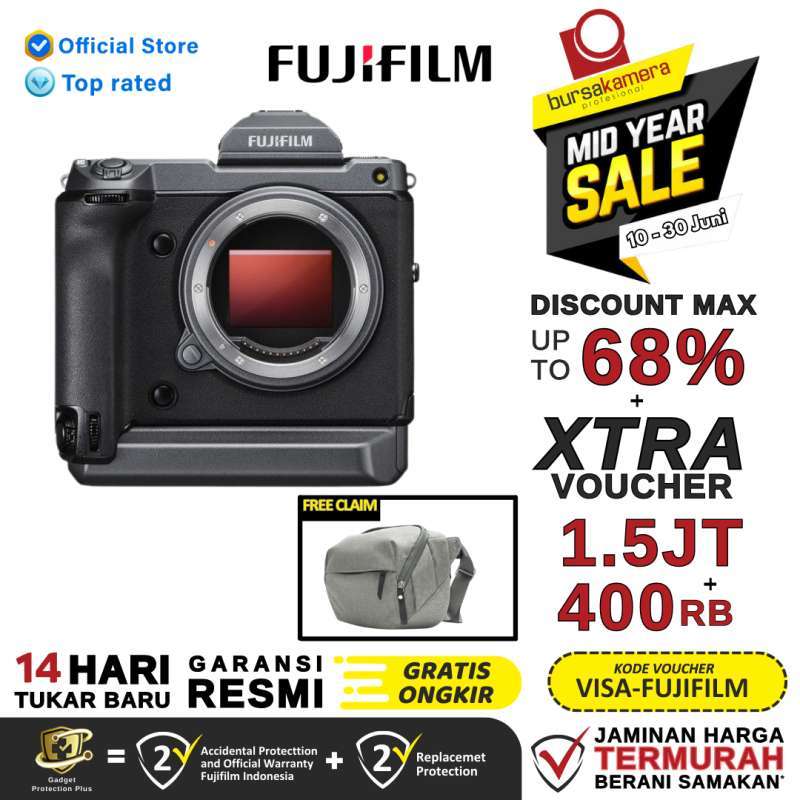 Jual Bkp Fujifilm Gfx 100 Medium Format Mirrorless Camera Di