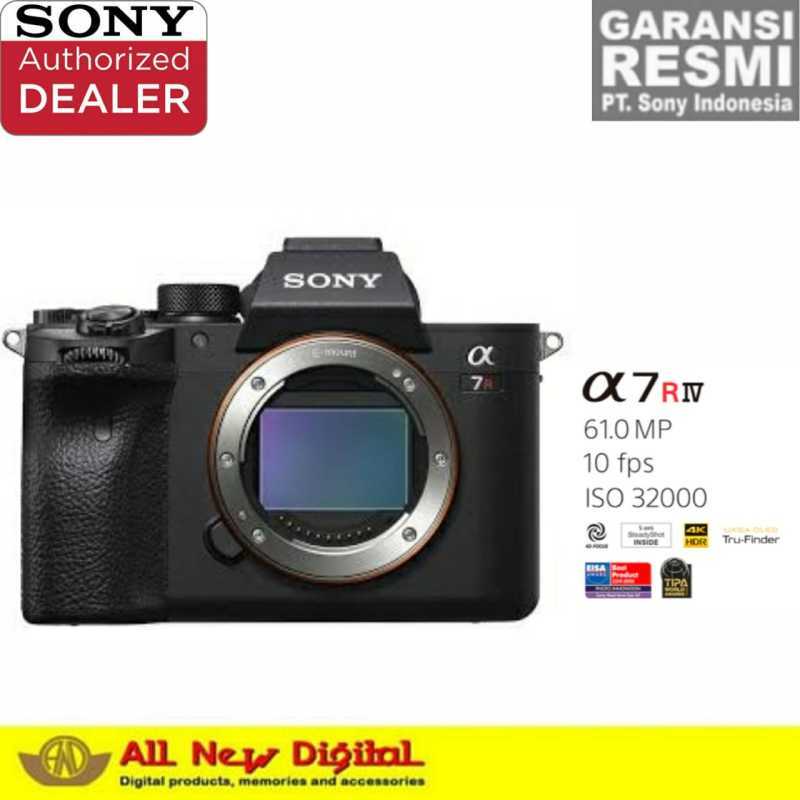 SONY ILCE-7RM4 Kamera Alpha A7RIV A7R IV A7R mark IV Kamera  Mirrorless [Full Frame/ Body Only] warna Hitam garansi Resmi 1tahun Sony  Indonesia