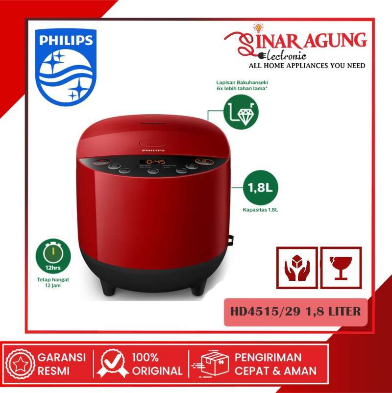 Promo Philips Hd4515/29 / Hd4515 / Hd 4515 Digital Rice Cooker [1.8 L