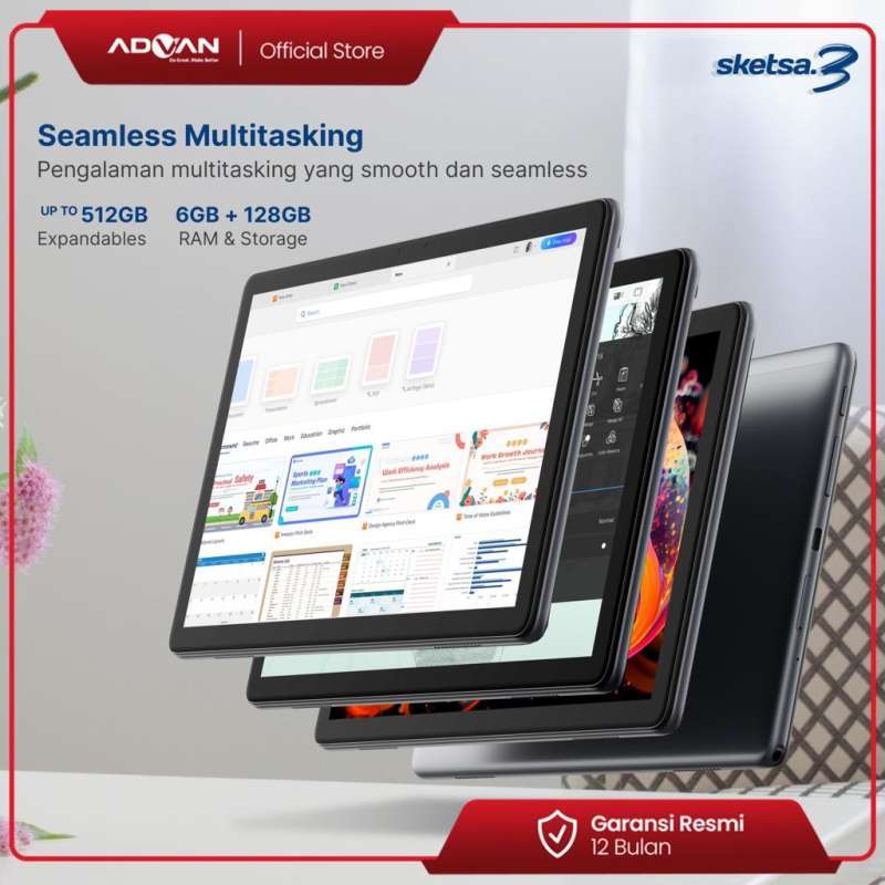 Jual Advan Sketsa 3 Dual Lte Tablet 10 Inci RAM 6gb/128gb Free Stylus ...