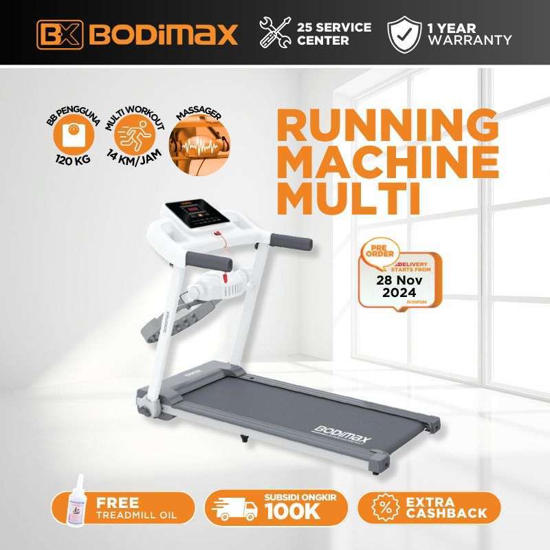 BODIMAX RUNNING MACHINE MULTI FOLDING TREADMILL GYM
