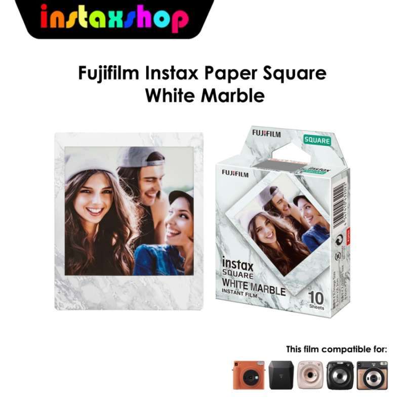 INSTAXSHOP Instax Square Film White Marble Kertas Film