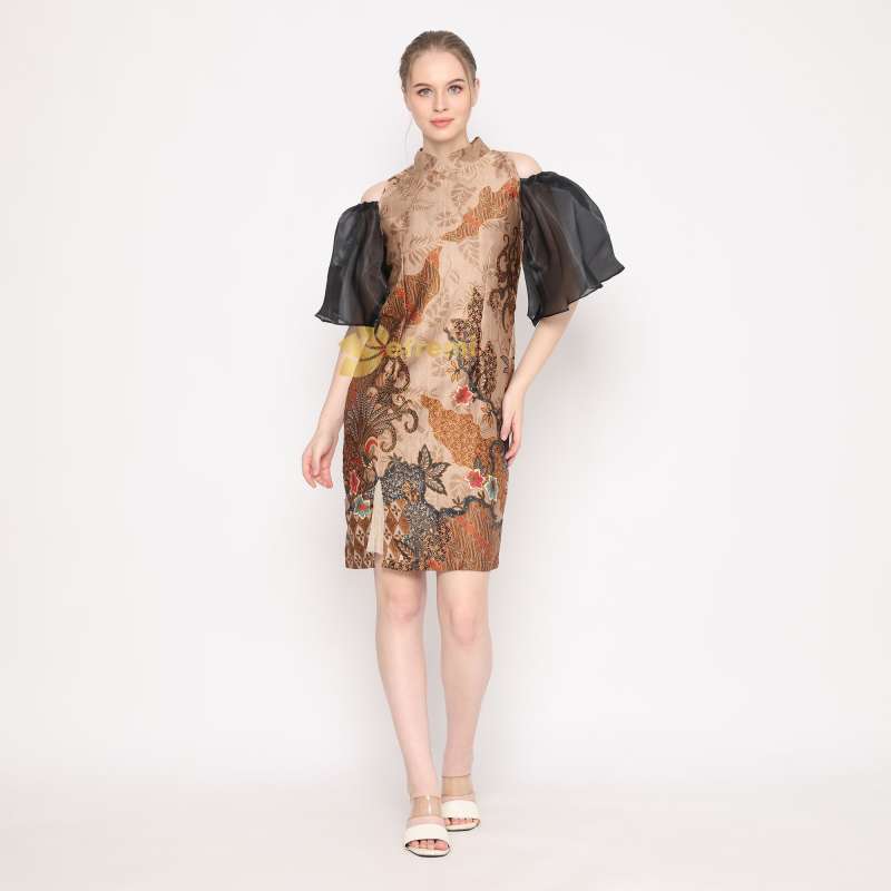 green emerald velvet dress SINMI BATIK – CHRISTIE BROWN main image 1