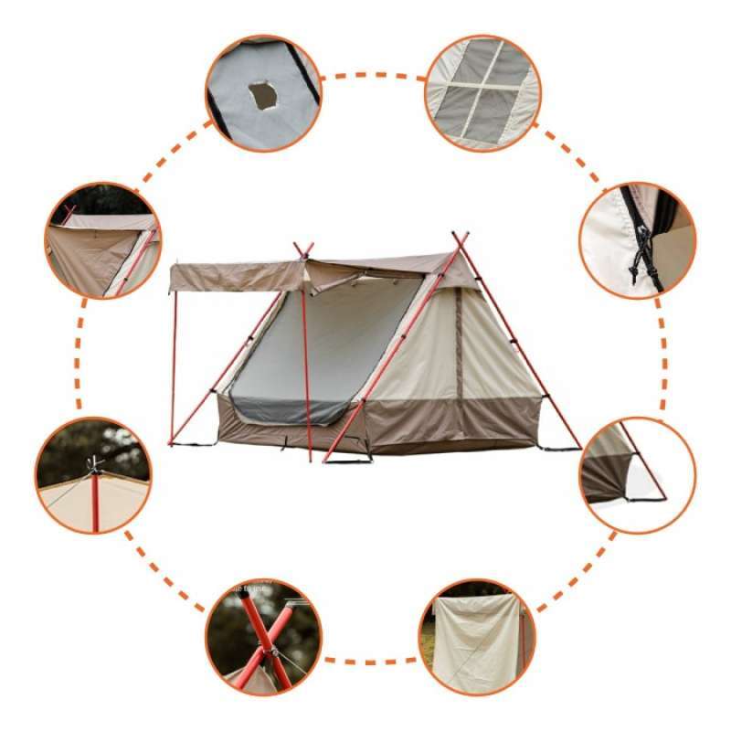 tent canopy 2-in-1, Large: Tent 240 * 280 * 160cm, Canopy 310 * 290cm main image 1