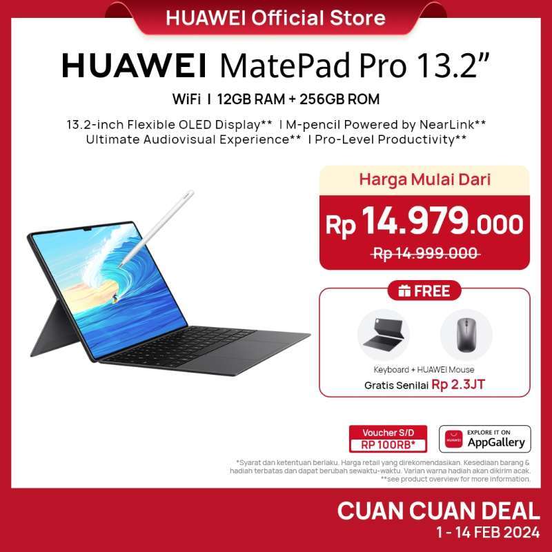 Jual [BARU] HUAWEI MatePad Pro 13.2 Tablet 2.8K OLED 144Hz