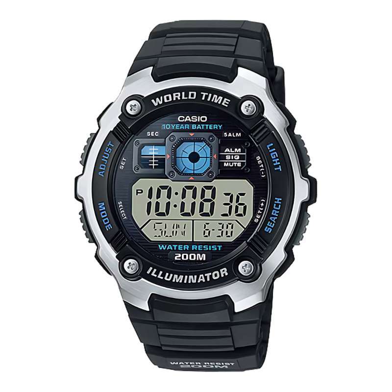 Ae 2000wd Casio Ae 2000 Wd Casio Ae2000wd-1a Mens 200m Stainless