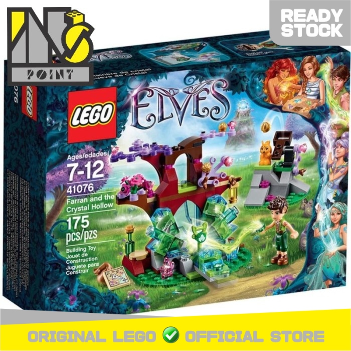 LEGO Elves 41076 Farran and the Crystal Hollow Mainan Anak