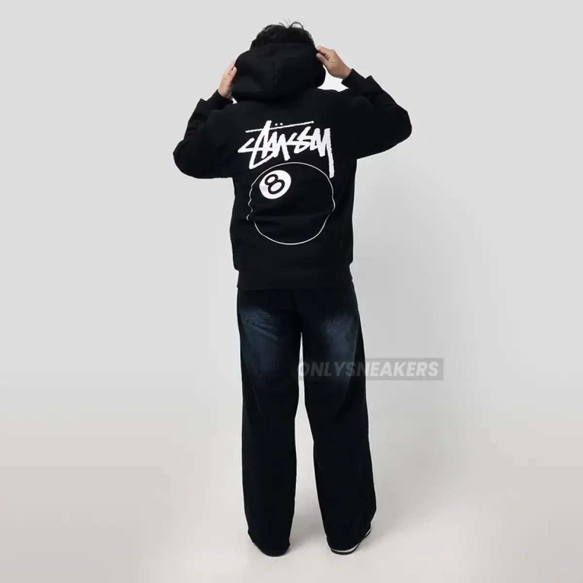 Jual Stussy 8 Ball Zip Black Hoodie (100% Authentic) Di Seller