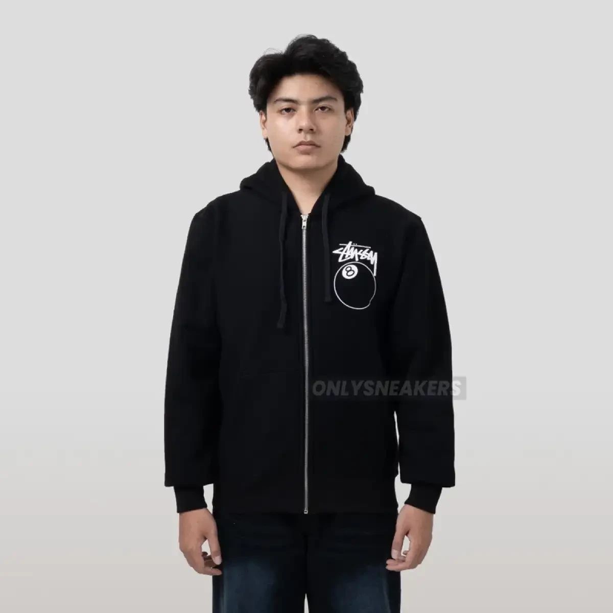 Jual Stussy 8 Ball Zip Black Hoodie (100% Authentic) Di Seller