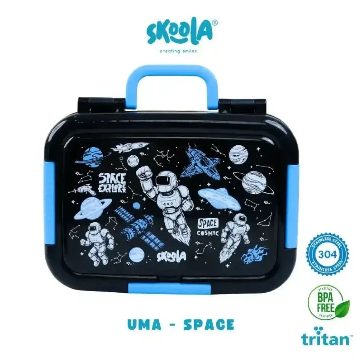 Skoola Kotak Bekal Lunch Box Tempat Makan Stainless Steel Anak Perempuan Laki - Laki Lucu - Taberu