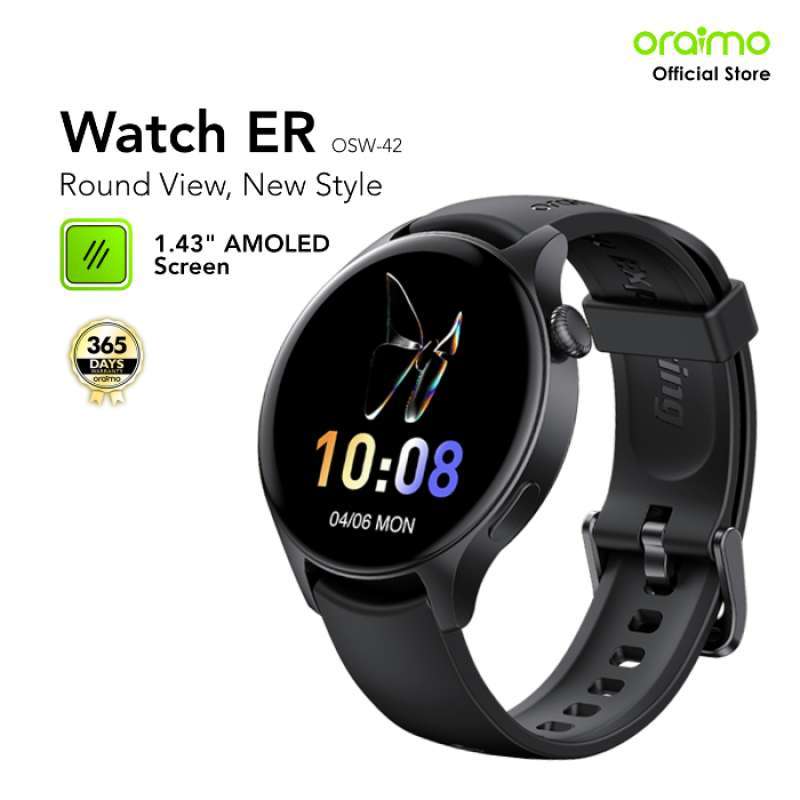 Bluetooth Watch Oraimo Watch ER Amoled Screen Colorful Smartwatch