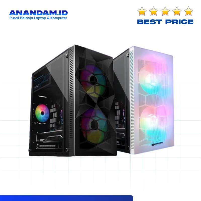 Jual Casing Gaming Raptor Powermax 710 include PSU RG 2 FAN RGB