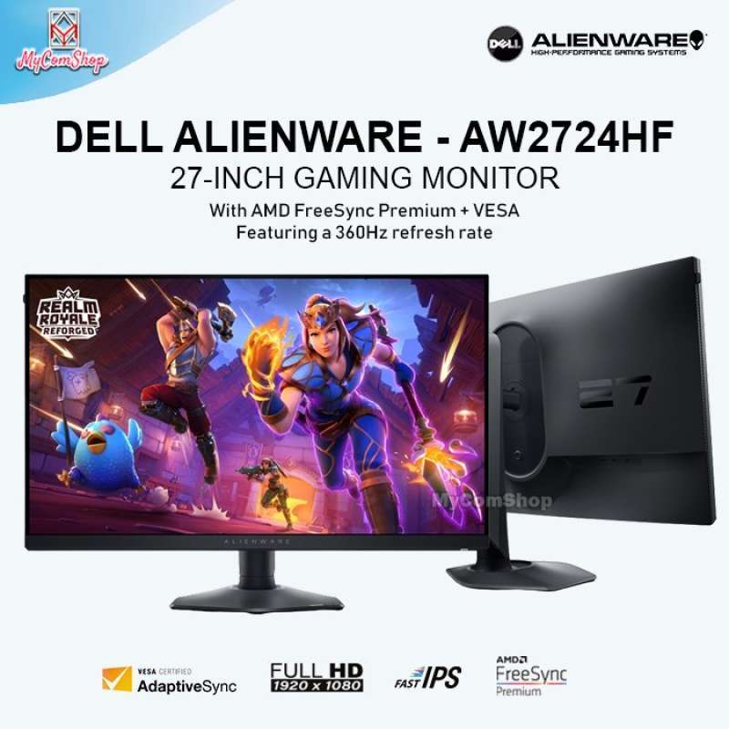 DELL ALIENWARE AW2724HF GAMING MONITOR 27 FHD 360HZ AMD FREESYNC