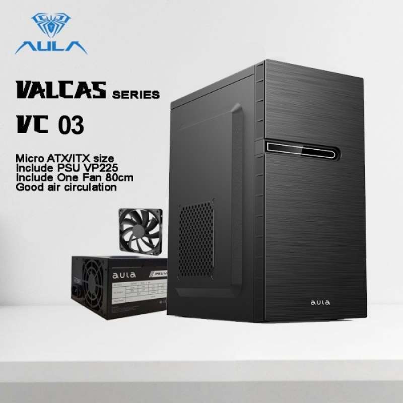 Promo AULA Casing ValCas Series VC03Include PSU 500W max+Free Fan 80cm