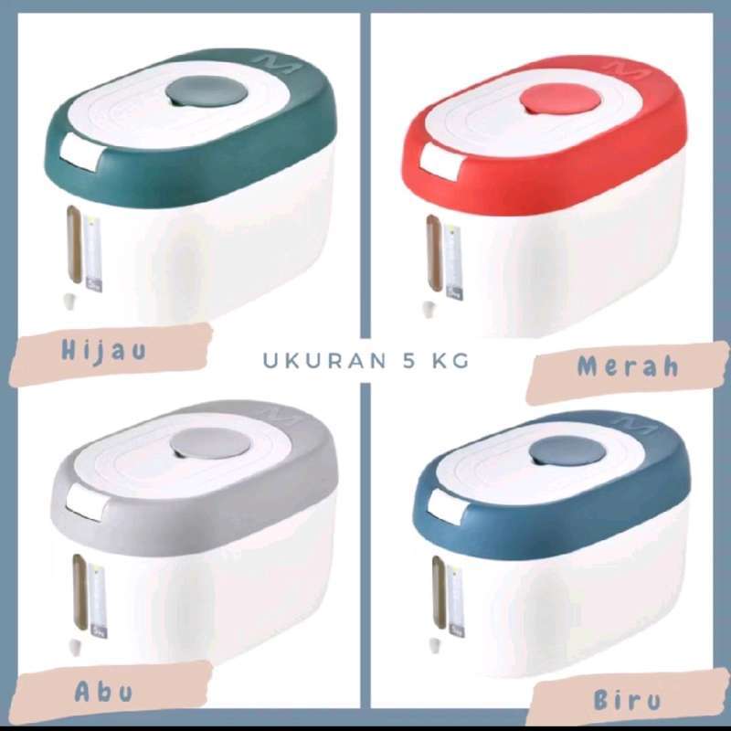 Jual Dispenser Beras Rice Box Dan Kacang 5kg / Rice Box Tempat ...
